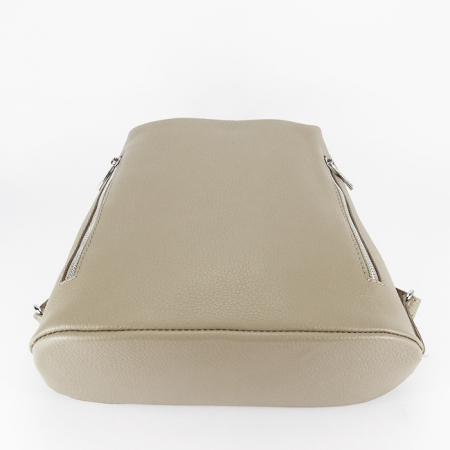 Rucsac bej din piele naturala 2 in 1 Lucia 121 [5]