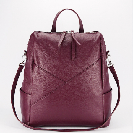 Rucsac burgundy din piele naturala 8918 122 [4]