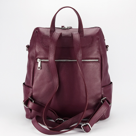 Rucsac burgundy din piele naturala 8918 122 [3]