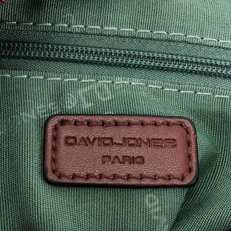 Rucsac David Jones cu imprimeu logo 6534A-1 119 Maro cognac [7]
