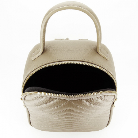 Rucsac din piele naturala 8955 121 Bej inchis [5]