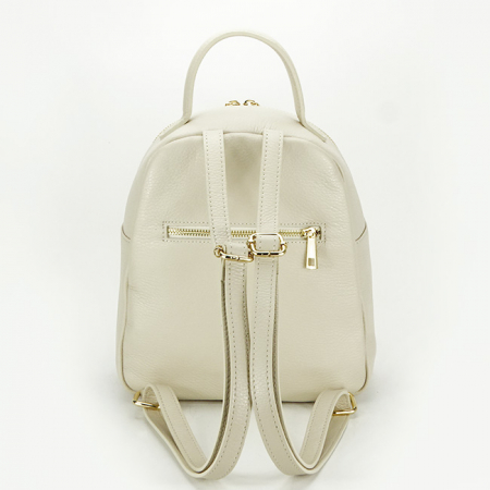 Rucsac din piele naturala 8955 121 Crem [3]