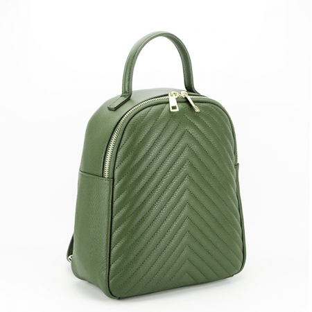 Rucsac din piele naturala 8955 121 Kaki [1]