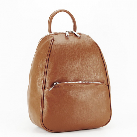 Rucsac din piele naturala cognac Lili 121 [1]