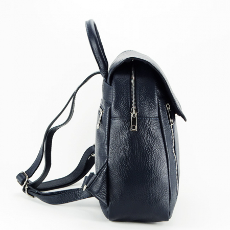 Rucsac din piele naturala Veronica 123 Bleumarin [2]