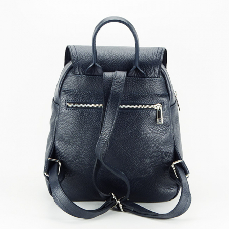 Rucsac din piele naturala Veronica 123 Bleumarin [3]