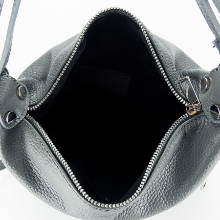 Rucsac gri din piele naturala 2 in 1 Lucia 121 [6]