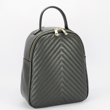 Rucsac gri inchis  din piele naturala 8955 121 [1]