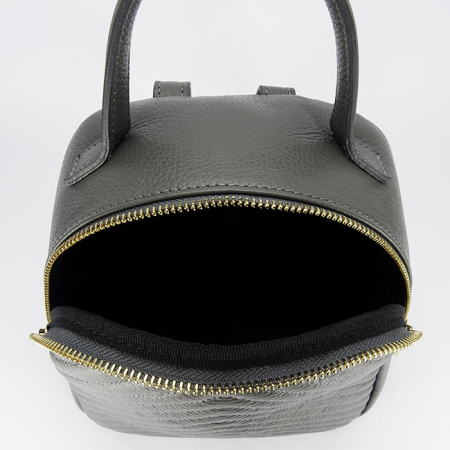 Rucsac gri inchis  din piele naturala 8955 121 [5]