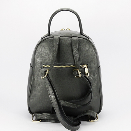 Rucsac gri inchis  din piele naturala 8955 121 [3]