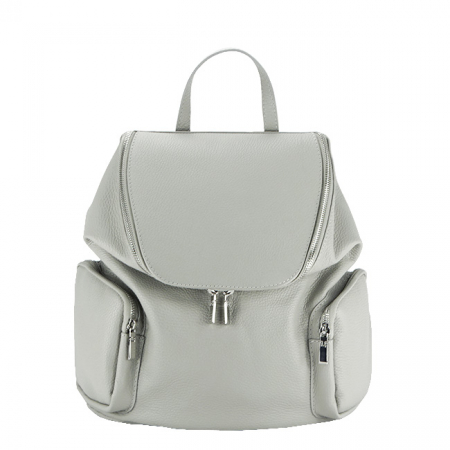 Rucsacuri - Rucsac Premium mare gri din piele naturala 8961 122