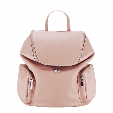 Rucsacuri - Rucsac Premium mare din piele naturala fabricat in Italia 8961 122 Roz