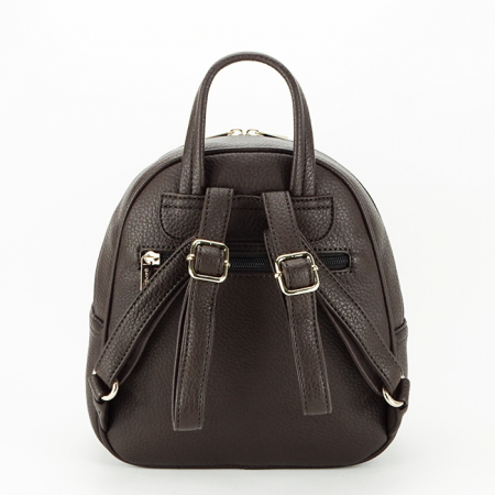 Rucsac mediu, 7000-2 18, 25x22x10 cm, Maro inchis [3]