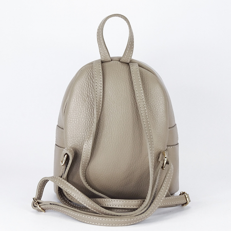 Rucsac mic din piele naturala bej taupe Ana 122 [3]