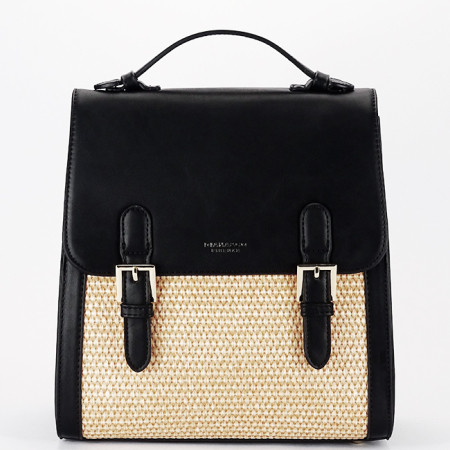 Rucsac negru cu model impletit DHJ727-3 18 [2]