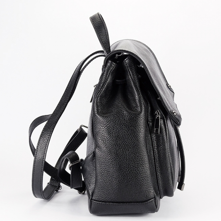 Rucsac negru din piele naturala 8914 M6 [2]