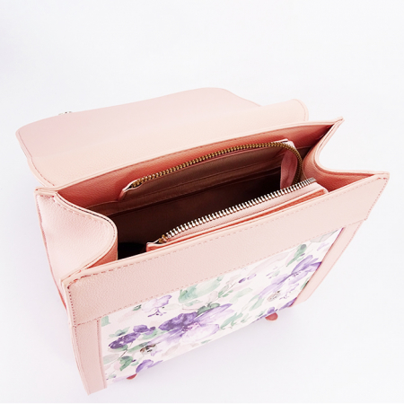Rucsac roz deschis cu imprimeu floral DHJ731-3 M11 [6]