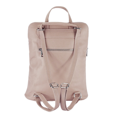 Rucsac roz din piele naturala 2 in1 negru 1441 123 [4]