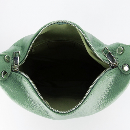 Rucsac verde menta din piele naturala 2 in 1 Lucia 121 [6]