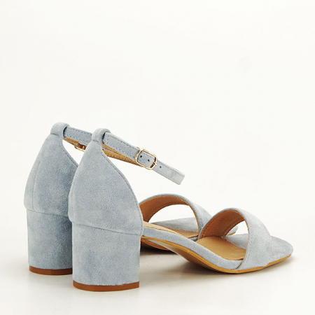 Sandale albastre din velur Lorena [4]