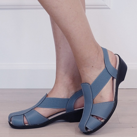 Sandale albastru denim din piele naturala Codruta M5 [1]