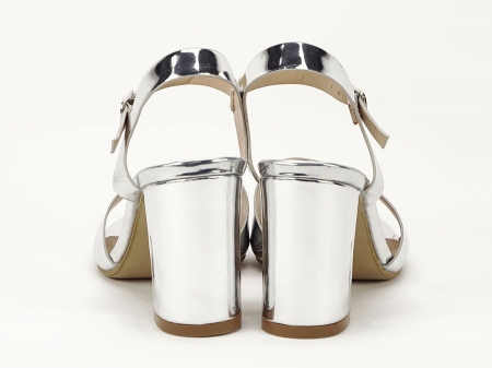 Sandale argintii metalizati Francesca [3]