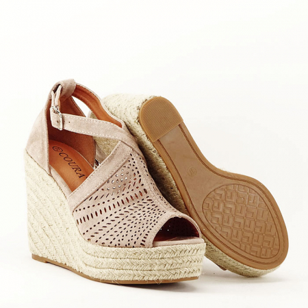 Sandale bej cu platfoma Jasmine [4]