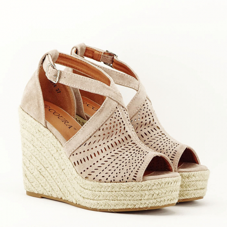 Sandale bej cu platfoma Jasmine [3]