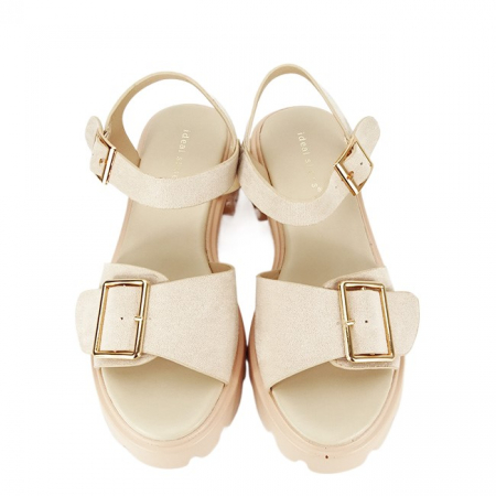 Sandale bej cu talpa groasa 8068 128 [6]