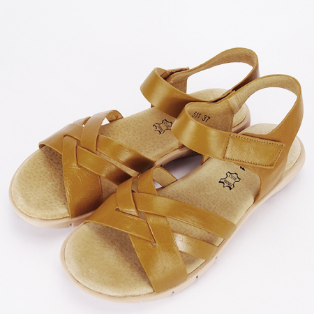 Sandale camel din piele naturala 511 [6]