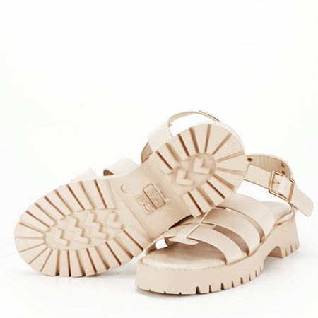 Sandale crem cu talpa groasa 5884 128 [7]