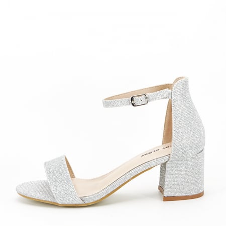 Sandale cu toc - Sandale elegante argintii BL435 127