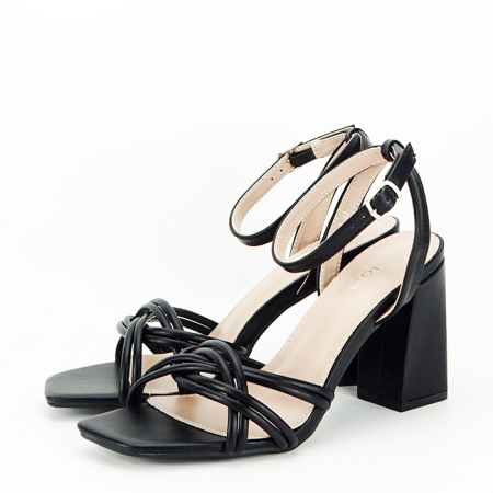 Sandale cu toc - Sandale elegante negre H8-335 125
