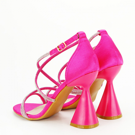 Sandale fucsia elegante cu toc conic BD116 130 [5]
