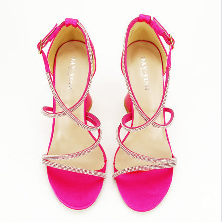 Sandale fucsia elegante cu toc conic BD116 130 [4]