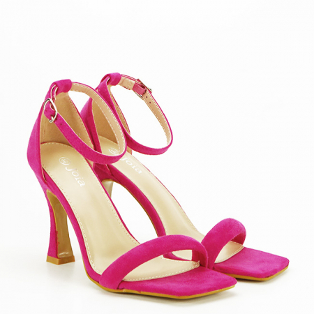 Sandale fucsia elegante cu toc conic H8-280 131 [5]