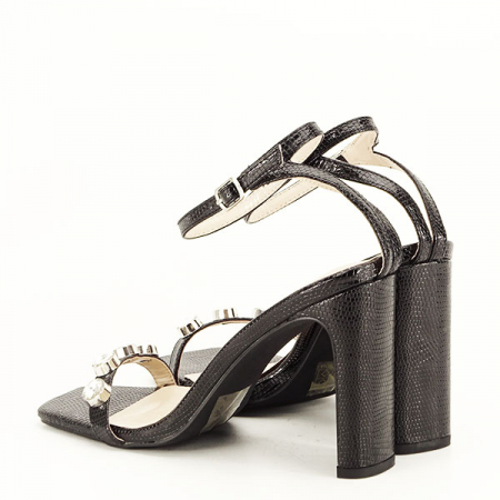 Sandale negre cu imprimeu Lola 130 [4]