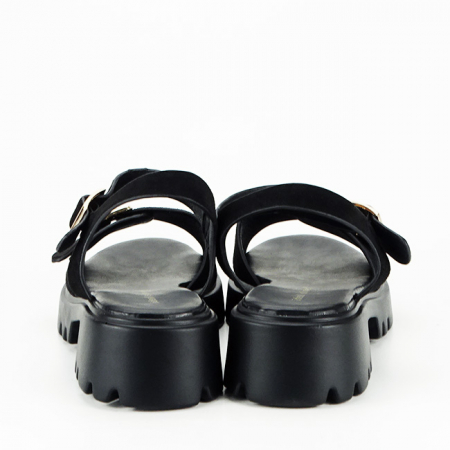 Sandale negre cu talpa groasa 8068 128 [3]