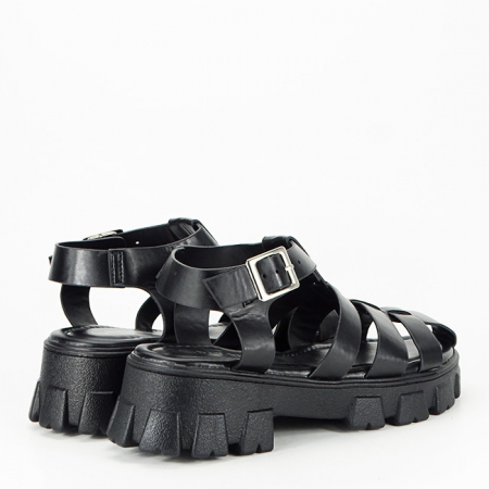 Sandale negre cu talpa groasa N75-5 130 [4]