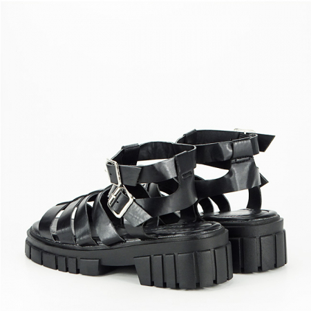 Sandale negre cu talpa groasa N75-6 132 [2]