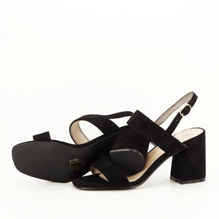 Sandale negre cu toc comod Erika 130 [7]
