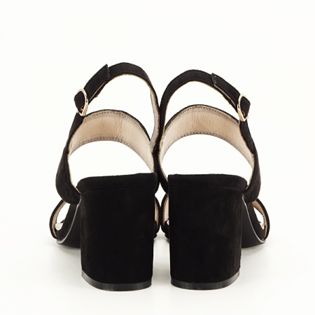 Sandale negre cu toc comod Erika 130 [5]