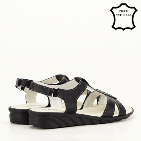 Sandale negre din piele naturala Silvia [2]