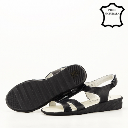 Sandale negre din piele naturala Silvia [5]