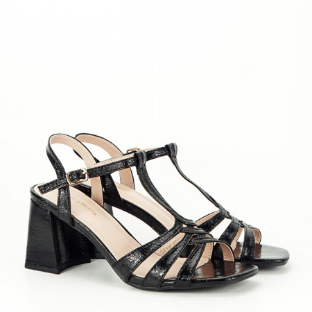 Sandale negre elegante cu toc gros 3219 130 [5]