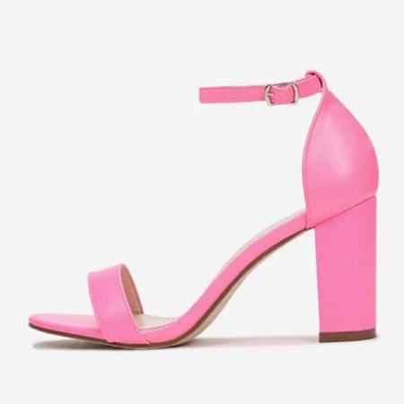 Sandale roz cu toc gros Ingrid 125 [4]