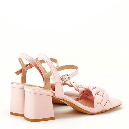 Sandale roz deschis cu toc gros BL6380 128 [6]