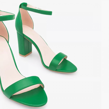 Sandale verde crud cu toc gros Ingrid 125 [5]