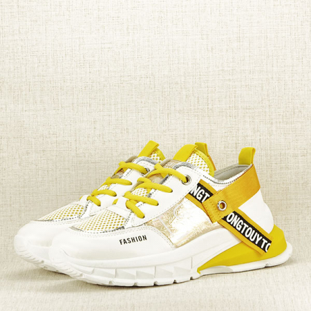 Sneakers alb cu galben Mara [1]