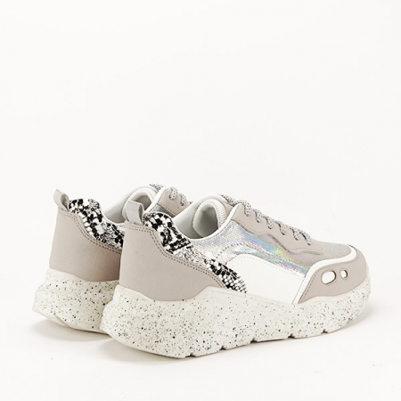 Sneakers alb cu gri Leila [4]